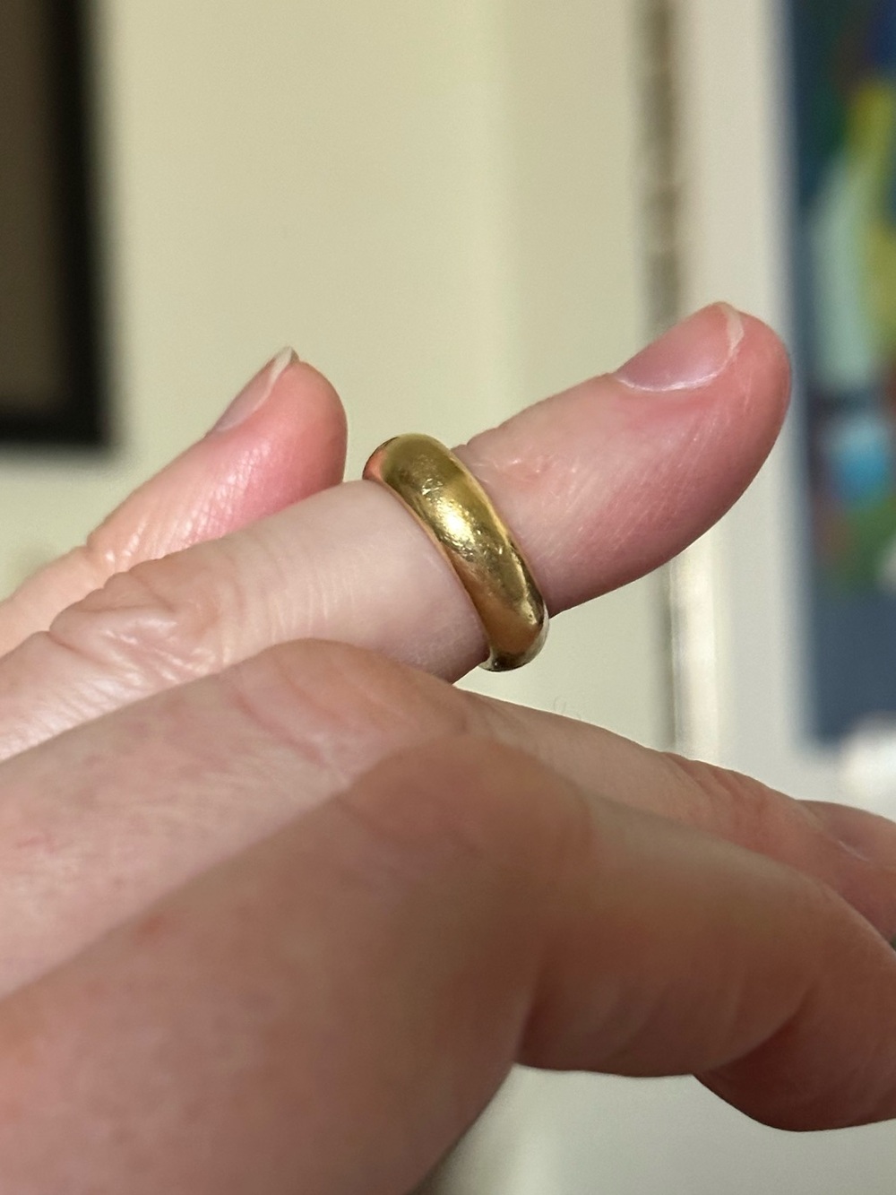 Antique 18k Solid Gold Heavy 5mm Pinky Ring Size 3 Weighs 5.5 Grams - Picture 10 of 14